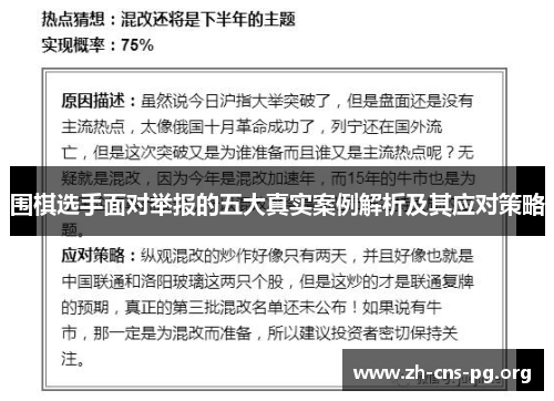 围棋选手面对举报的五大真实案例解析及其应对策略